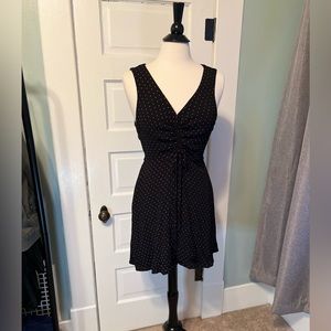 Francesca Blue Pair Black with White Polka Dots Tank dress, Medium
